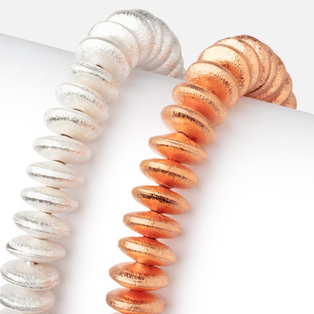 12mm Brushed Disc Beads - Beadsofcambay.com