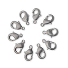 12mm Brushed Lobster Clasp Set of 10 Pieces - Beadsofcambay.com