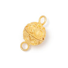 12mm Circle & Miligrain Magnetic Clasp 1 piece - Beadsofcambay.com