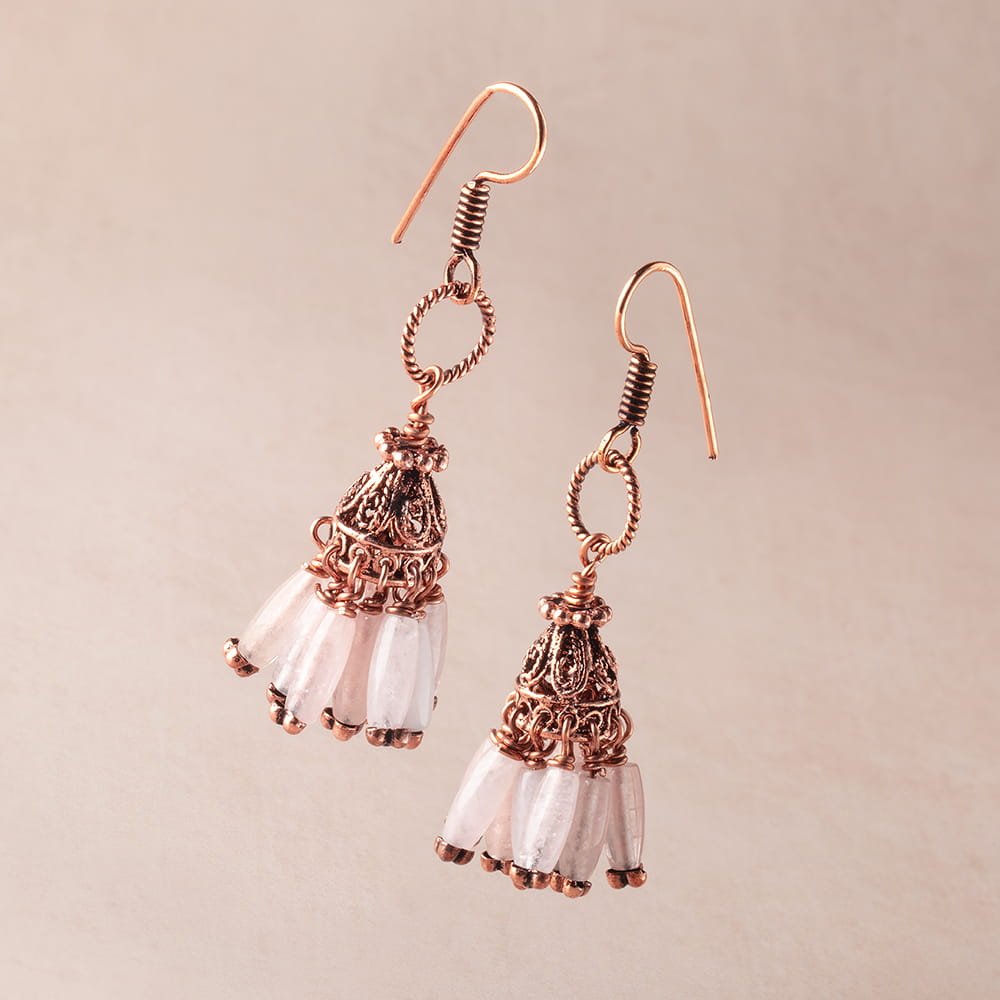 12x10mm Antiqued Copper Filigree Cone Set of 4 Beads - Beadsofcambay.com