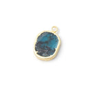 12x10mm Gold Leafed Kyanite Oval Slice 1 Pendant - Beadsofcambay.com