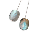 12x10mm Labradorite Faceted Rectangle Focal Set of 2 Beads AA 1mm hole - Beadsofcambay.com