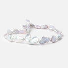 12x11 - 22x20mm Pale Silver Keshi Freshwater Pearls 16 inch 21 beads AA - Beadsofcambay.com