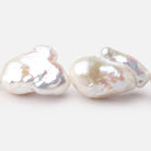 12x20 - 14x26mm Creamy White Ultra Baroque Freshwater Pearls 15 inch 16 Beads AA - Beadsofcambay.com