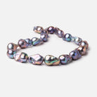 12x22 - 14x24mm Peacock Ultra Baroque Freshwater Pearls 16 inch 17 Beads AA - Beadsofcambay.com