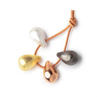 12x7mm Brushed Tear Drop Bead Set of 6 - Beadsofcambay.com
