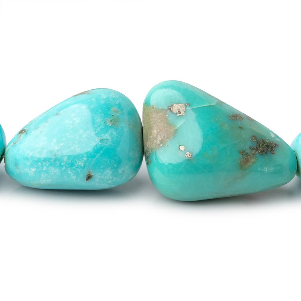 12x8 - 22x16mm Sleeping Beauty Turquoise Plain Nuggets 18 inch 32 Beads AAA - Beadsofcambay.com