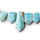 12x8 - 34x13mm Larimar Fancy Shape Collar 25 Beads - Beadsofcambay.com