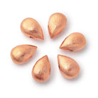 12x8mm Brushed Puffy Pear Bead Set of 6 - Beadsofcambay.com
