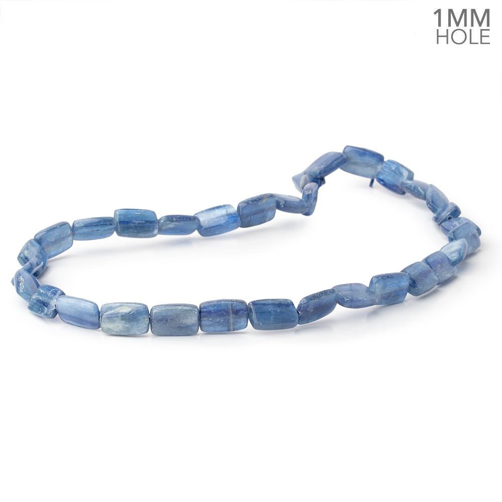 12x8mm Ceylon Blue Kyanite Plain Rectangle 16 inch 33 Beads 1mm Hole - Beadsofcambay.com