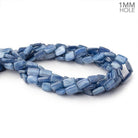 12x8mm Ceylon Blue Kyanite Plain Rectangle 16 inch 33 Beads 1mm Hole - Beadsofcambay.com