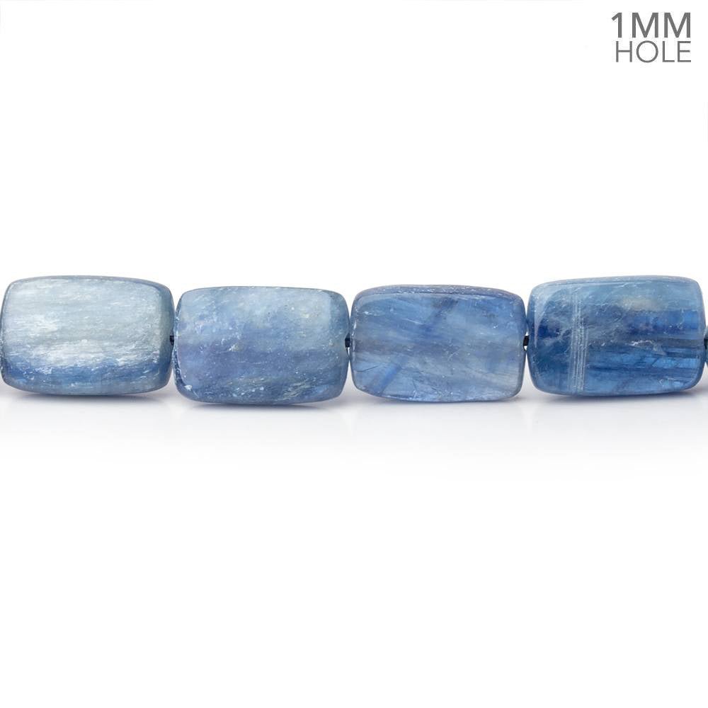 12x8mm Ceylon Blue Kyanite Plain Rectangle 16 inch 33 Beads 1mm Hole - Beadsofcambay.com