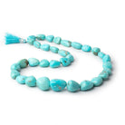 12x9 - 19x14mm Sleeping Beauty Turquoise Plain Nugget 19 inch 33 Beads AAA - Beadsofcambay.com