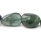12x9 - 26x16mm Moss Aquamarine Plain Nuggets 16 inch 22 Beads - Beadsofcambay.com