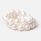 13 - 14.5mm Off White Baroque Freshwater Pearls 16.5 inch 31 pieces - Beadsofcambay.com