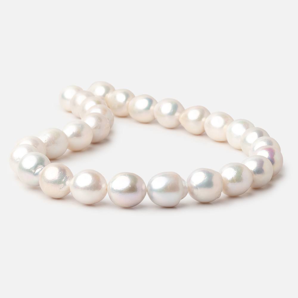 13 - 14mm Off White Baroque Freshwater Pearls 16 inch 27 pieces - Beadsofcambay.com