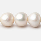 13 - 14mm Off White Baroque Freshwater Pearls 16 inch 30 pieces - Beadsofcambay.com
