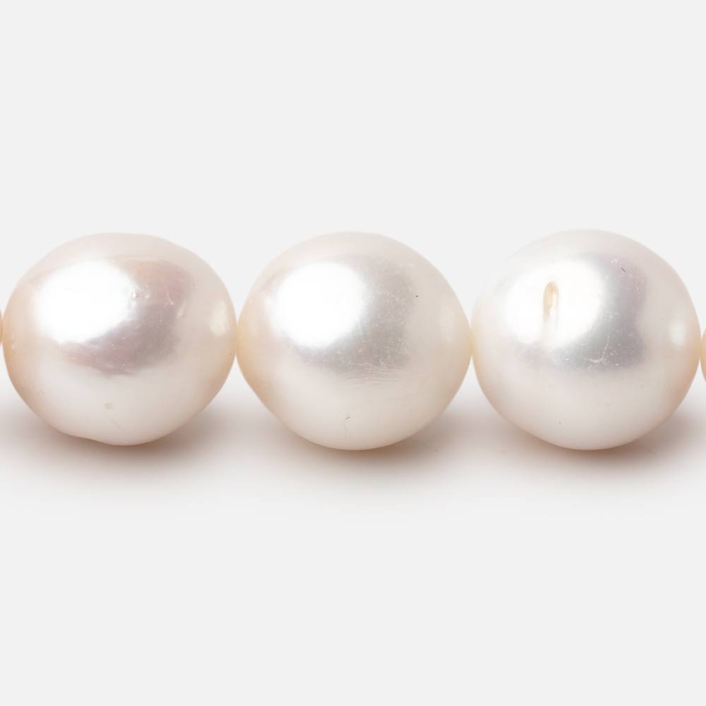 13 - 14mm Off White Baroque Freshwater Pearls 16 inch 31 pieces - Beadsofcambay.com