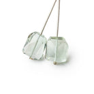 13-14mm Prasiolite Faceted Nugget Focal Set of 2 Beads - Beadsofcambay.com