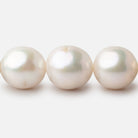 13 - 14mm White Baroque Freshwater Pearl 16 inch 30 Beads AA - Beadsofcambay.com