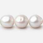 13 - 14mm White Baroque Freshwater Pearls 16 inch 28 Beads AA - Beadsofcambay.com