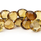 13 - 16.5mm Multi Quartz Faceted Heart Beads 8 inch 36 pieces - Beadsofcambay.com