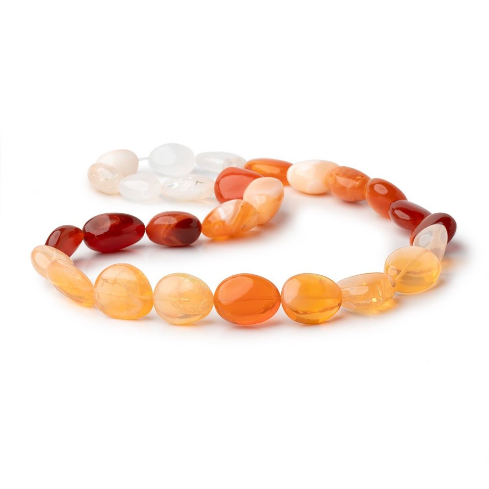 13 - 16mm Mexican Fire Opal Plain Nugget Beads 15 inch 25 pieces - Beadsofcambay.com