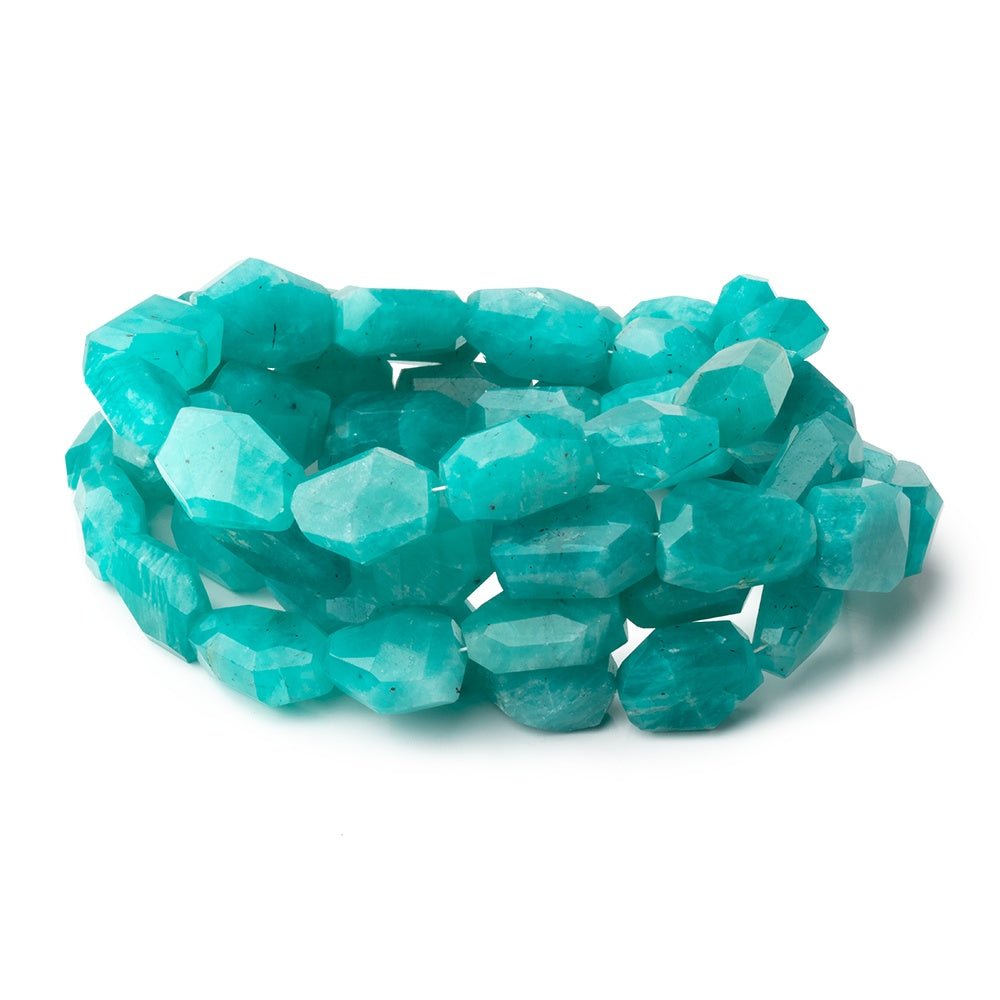 13-17mm Amazonite Faceted Nugget Beads 16 inch 25 pieces - Beadsofcambay.com