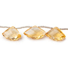 13 - 17mm Citrine Faceted Fan Beads 8 inch 14 pieces AA - Beadsofcambay.com