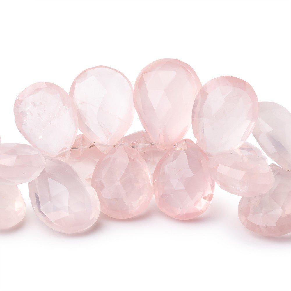 13-18mm Rose Quartz Faceted Pear Beads 8 inch 52 pieces - Beadsofcambay.com