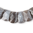 13 - 20mm Platinum Gray Moonstone Faceted Fancy Shape Collar 31 Beads - Beadsofcambay.com
