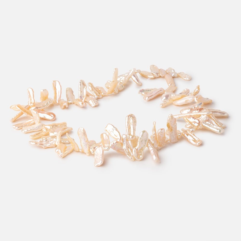 13 - 21mm Peach Top Drill Biwa Pearls 15.5 inch 84 beads AAA - Beadsofcambay.com