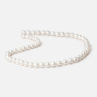 6x6-8x6.5mm White Petite Ultra Baroque Freshwater Pearls 16 inch 57 pieces - BeadsofCambay.com