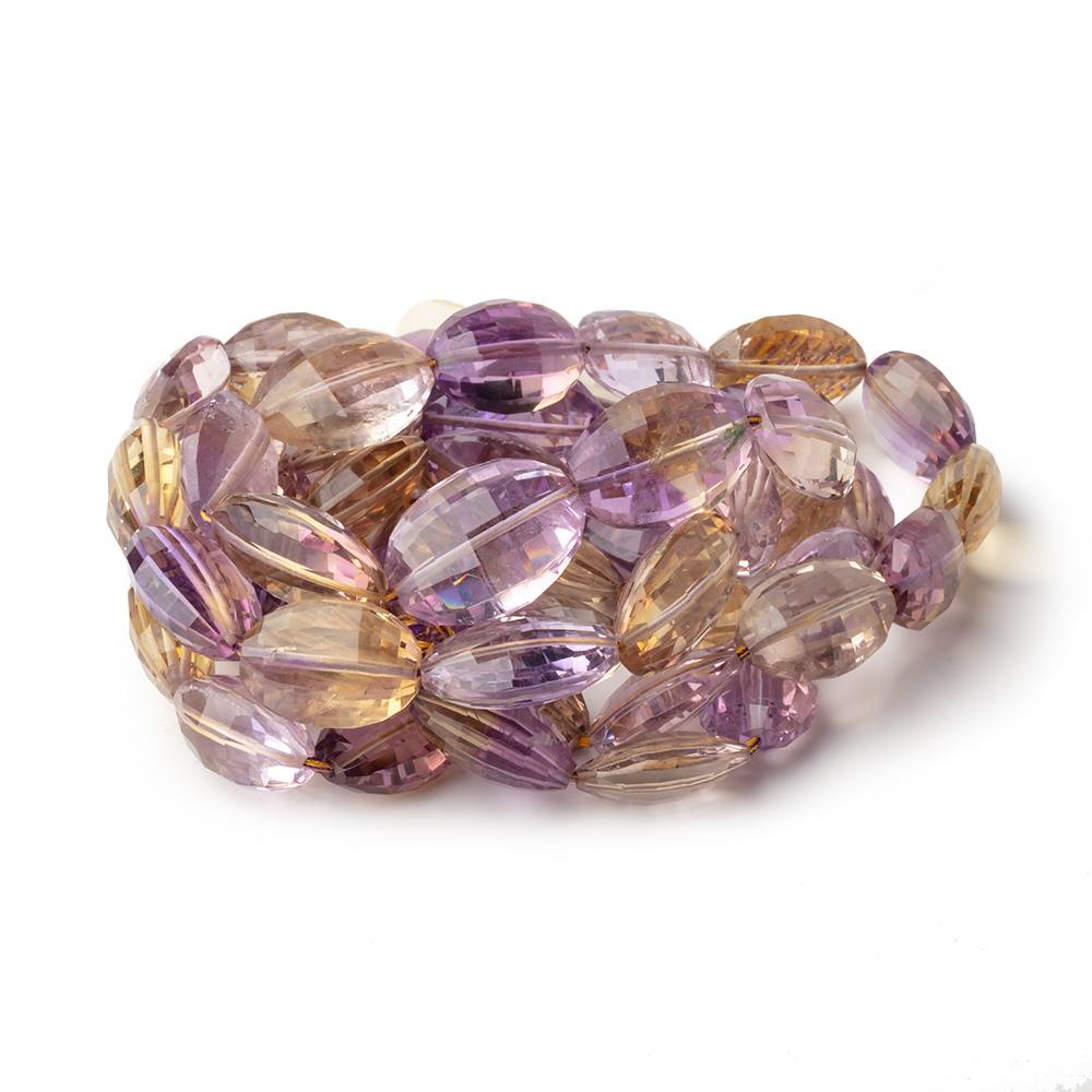 13.5 - 17mm Ametrine Faceted Oval Beads 16 inch 27 pieces AA - Beadsofcambay.com
