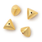 13mm 22kt Plated Copper Brushed Trillion Set of 4 Beads - Beadsofcambay.com