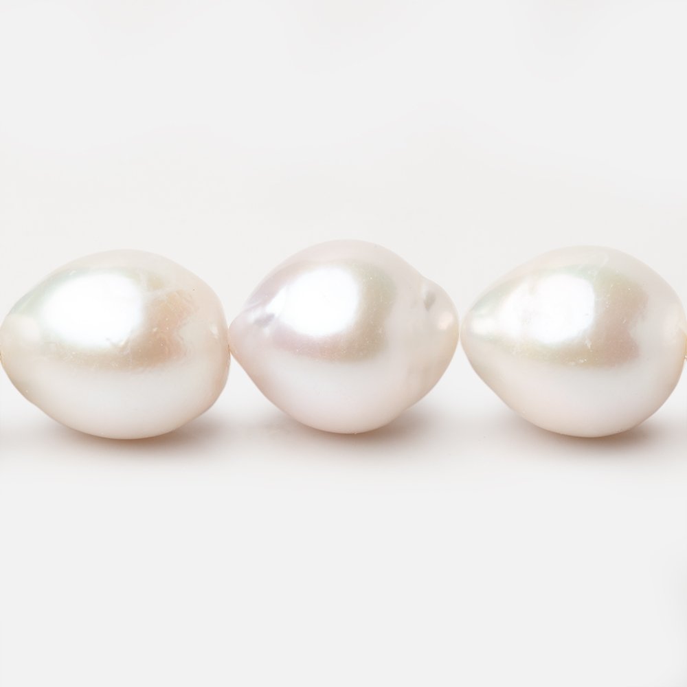 13mm Off White Baroque Freshwater Pearls 16.5 inch 26 pieces - Beadsofcambay.com