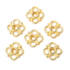 13mm Quatrefoil with 2mm Large Hole Spacer Set of 6 Pieces - Beadsofcambay.com