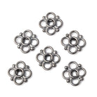 13mm Quatrefoil with 2mm Large Hole Spacer Set of 6 Pieces - Beadsofcambay.com