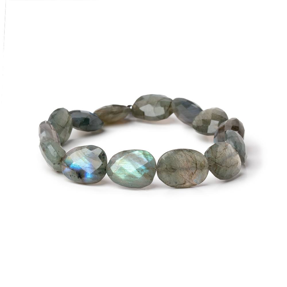 13x10-14x11mm Labradorite Faceted Nuggets 7.5 inch 13 Beads - Beadsofcambay.com