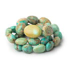 13x10 - 21x16mm Persian Turquoise Plain Nuggets 17 inch 29 Beads AA - Beadsofcambay.com