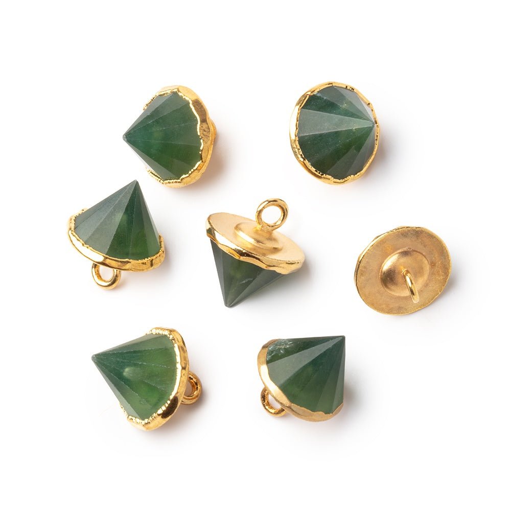 13x10mm Gold Leafed Serpentine Pendulum Pendant 1 piece - Beadsofcambay.com