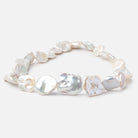 13x11 - 23x18mm Cream Keshi Freshwater Pearls 16 inch 24 beads AA - Beadsofcambay.com