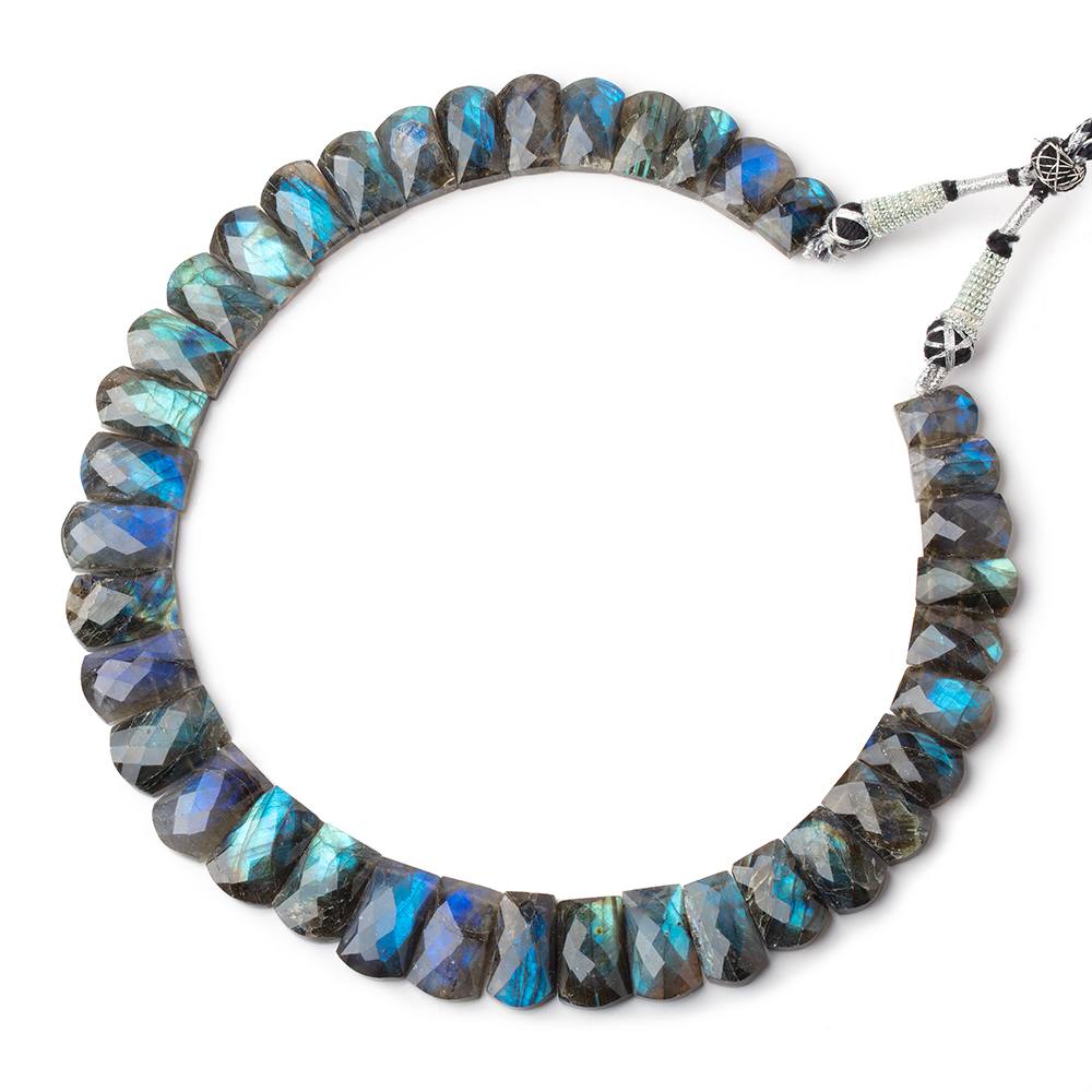 13x9 - 21x12mm Labradorite Faceted Fancy Cut Collar 36 beads - Beadsofcambay.com