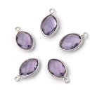 13x9mm Sterling Silver Bezel Pink Amethyst Faceted Marquise 1 Pendant - Beadsofcambay.com