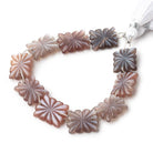 14 - 15mm Chocolate Moonstone Double Drill Carved Rectangle 10 Beads - Beadsofcambay.com