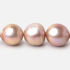 14 - 16mm Golden Pink Baroque Freshwater Pearls 15.75 inch 27 Beads - Beadsofcambay.com