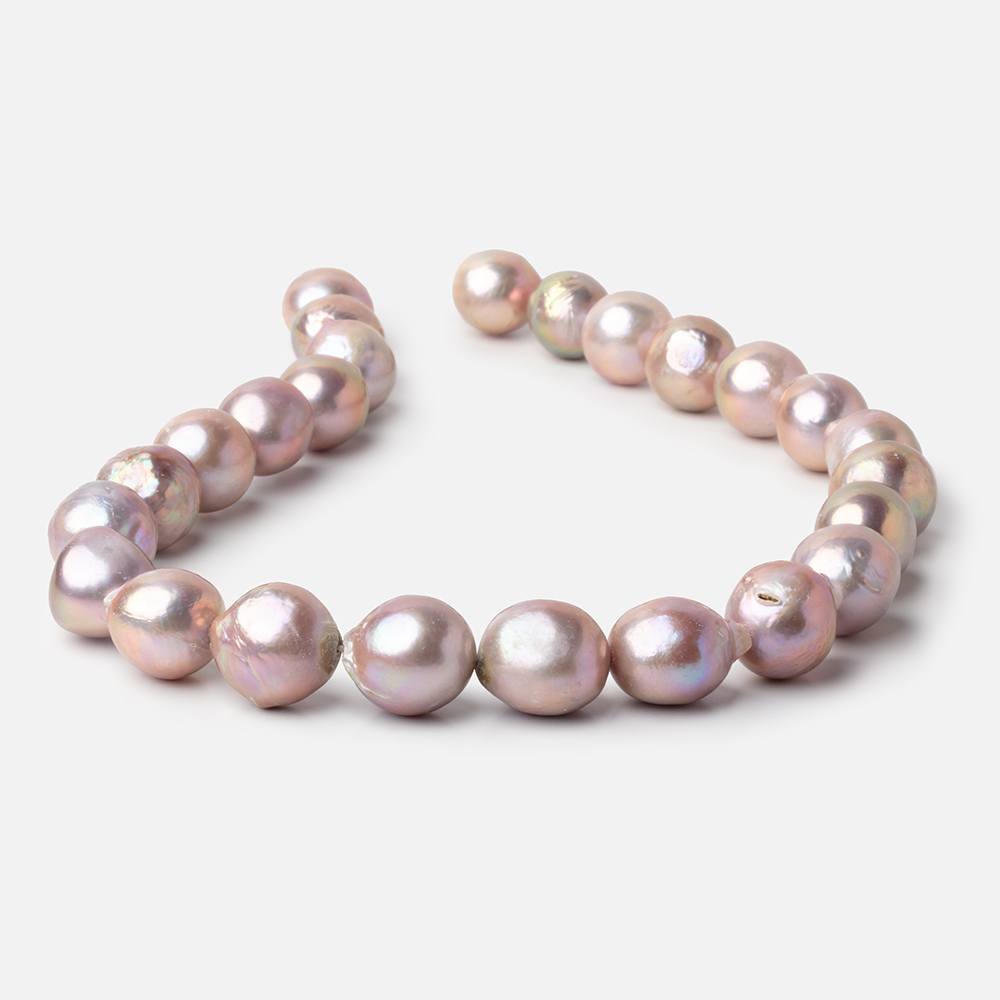 14 - 16mm Lilac Pink Baroque Freshwater Pearls 16 inch 25 Beads - Beadsofcambay.com