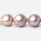 14 - 16mm Lilac Pink Baroque Freshwater Pearls 16 inch 25 Beads - Beadsofcambay.com