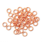 7mm Copper Closed Jump Ring Set of 50 pieces - BeadsofCambay.com