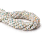 6mm Multi Beryl plain rondelle beads 16 inch 107 pieces - BeadsofCambay.com